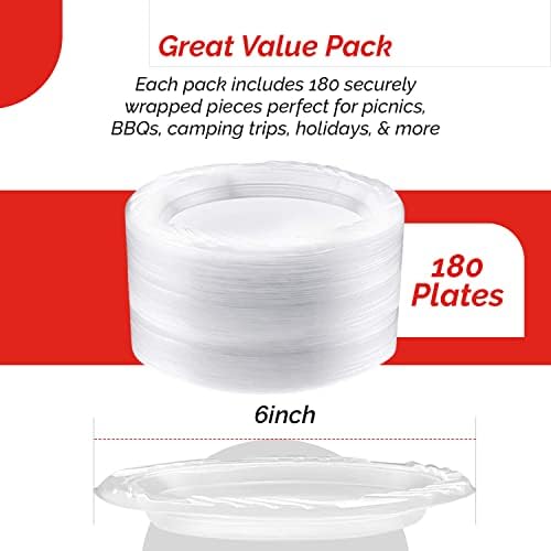 6-цолови за Еднократна употреба прозрачни пластмасови чинии Framo на Едро за партита и вечери, както и за всеки повод, за приготвяне