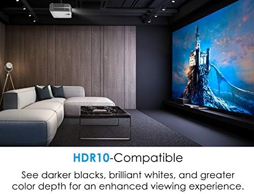 Проектор за домашно кино Optoma UHD50 True 4K Ultra High Definition DLP за развлечения и филми с технология 2.0 HDMI, HDCP 2.2 и