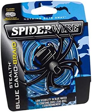 SpiderWire Stealth® Superline, Син Камуфлаж, 100 паунда | 45,3 кг, 500yd | 457 м Ракита риболов линия, подходяща за риболов на морска
