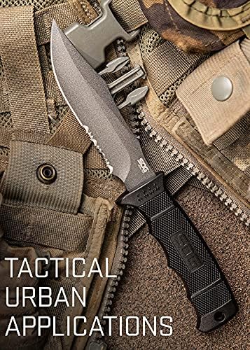 Ножове SOG с фиксирано острие и ножнами - Тактически нож SEAL си кученце, Нож за оцеляване и Ловен нож с острие 4,75 инча и ножнами