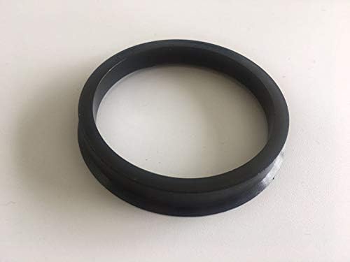4 бр. Черни полиуглеродные пръстени от 74 мм (колелце) до 66,1 мм (Ступица)| Централно пръстен Hubcentric от 66,1 мм до 74 мм за