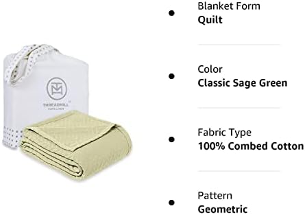 Луксозни Памучни одеала Threadmill за легла Queen-Size | Всесезонное одеало от памук размер Queen-Size | Уютно Леко, Меко Дышащее