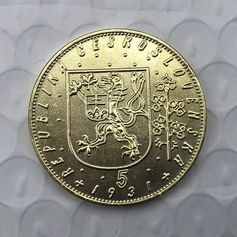 Монети Чехословакия 1931 г., Направени от Мед, Чужди Възпоменателни монети, Антични монети, монети,