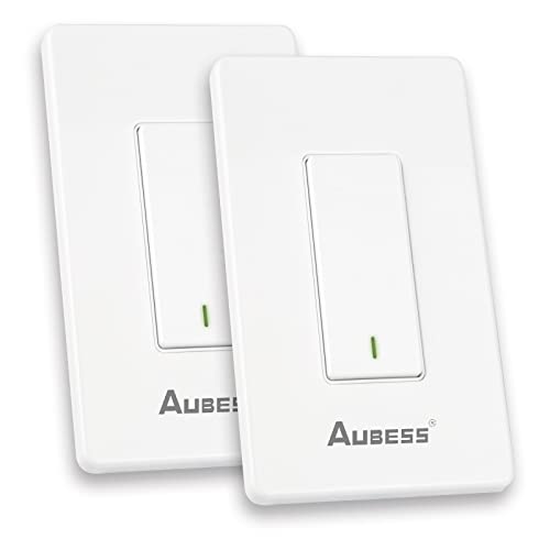 Интелигентен ключ светлина Aubess, полюс, Wi-Fi-прекъсвач 2,4 Ghz, работещ с Alexa, Google Home и IFTTT, Интелигентен ключ Алекса