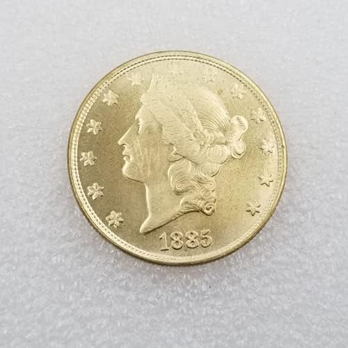 Копие Kocreat 1885-CC Свобода Косата Сребърен Долар Либърти Морган Златна Монета от Двадесет Долара-Копие от Колекцията на Сувенирни