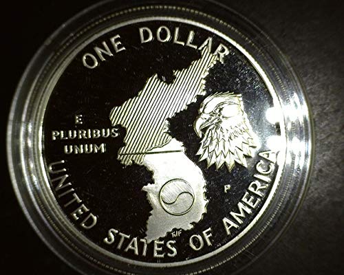 1991 P Паметник на Корейската война Сребърен долар PROOF 1 ДОЛАР на САЩ PROOF Монетен двор на САЩ