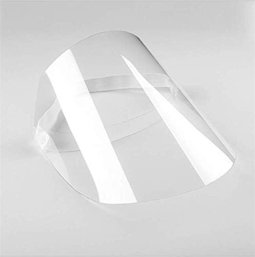 Козирка QT S Full Face Shield (5 опаковки), за многократна употреба защитен щит за лице, Прозрачна козирка с еластична лента за