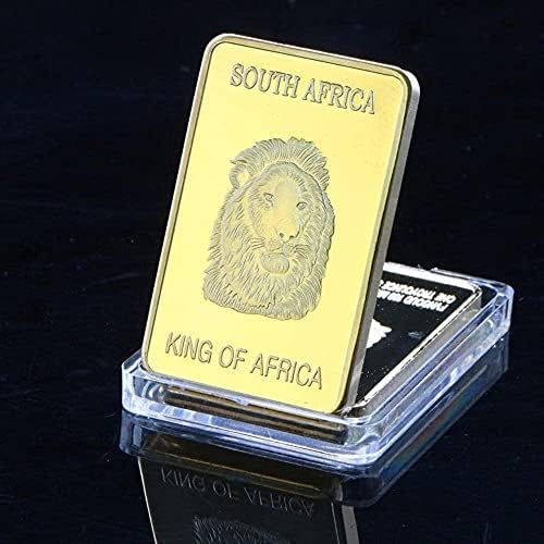 Вызовная Монета южна африка Лъв Възпоменателна Монета, Монета Квадратна монета лосове Притежателя Огледала Любителски Колекция Занаяти