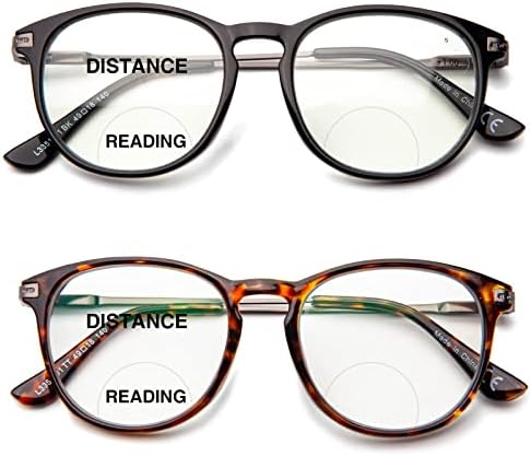 Дамски Бифокални очила за четене Jo 2pk - Компютърни Очила за четене, блокиране на Синя светлина, с Пружинным тръба на шарнирна