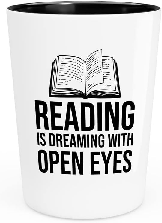 Чаша за любителите на книги Flairy Land 1,5 мл - Четене - това е сън с отворени очи - Подарък За Поети, Книжарници хора, Библиофили,