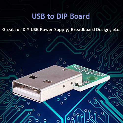 10 бр. USB за DIP заплата, MELIFE USB Type A Plug за DIP Конвертор Такси 4-Пинов Адаптер със стъпка 2.54 мм за Макетной платка USB-захранване