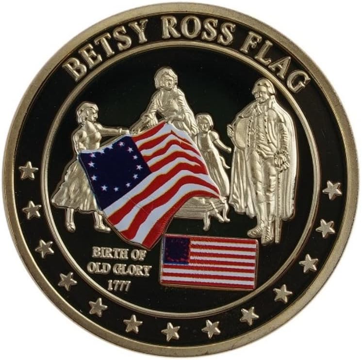 1777 Бетси Рос Флаг на САЩ Вызовная монета История колекция от монети на Славата Вызовная монета