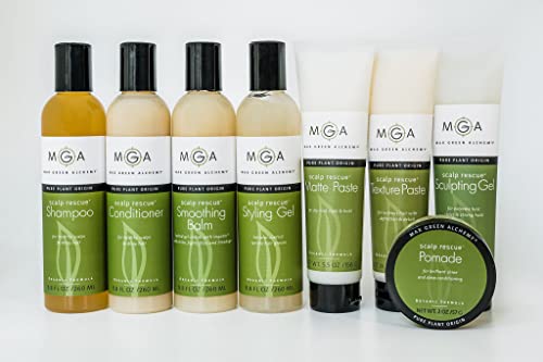 Шампоан, балсам за коса MGA Vega и Моделирующий гел за коса - Scalp Rescue Органична формула за всички типове коса | продукти за