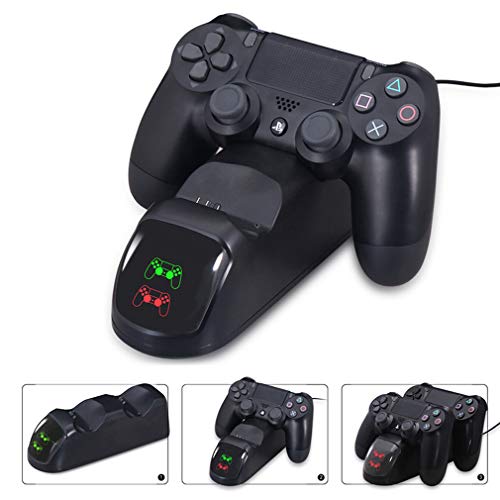 Докинг станция за зарядното устройство контролер PS4 - контролера на Sony Playstation4/PS4/PS4 Slim/PS4 Pro с led индикатори и зарядно