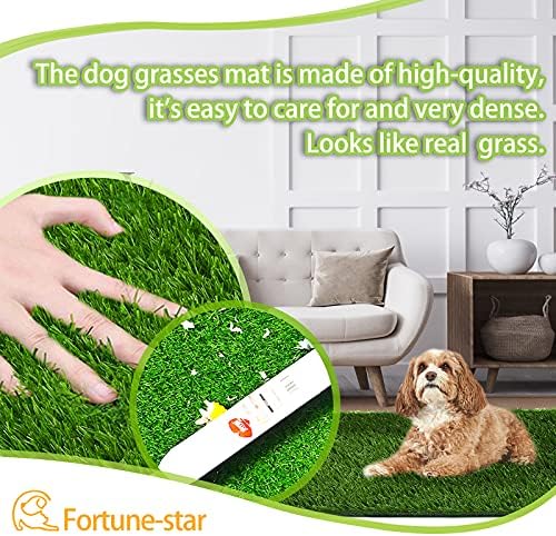 Изкуствена трева Fortune-star за кучета, Кучешка трева, подходяща за приучения кучета, за да гърненце в закрито / на открито, Килим