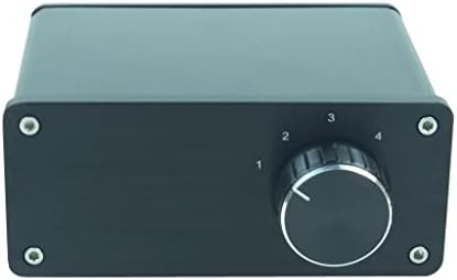Преминете аудиосигналов PNNERR 4 входа 1 Изход HiFi Стерео RCA Преминете Разделител Скоростна избор (черен)