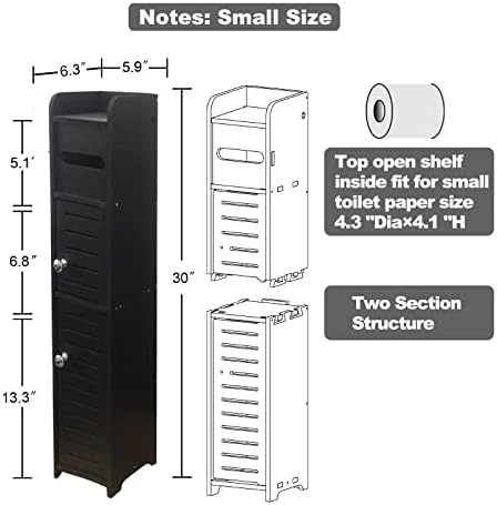 TuoxinEM Малък шкаф за съхранение в банята за по-малки пространства, Над Тоалетна Шкаф за съхранение в Тесен ъгъл на банята, на