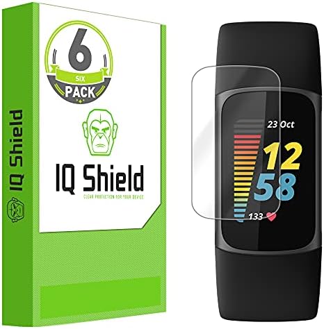 Защитно фолио IQShield, съвместима с Антипузырьковой прозрачно фолио Fitbit Charge 5 (6 опаковки)