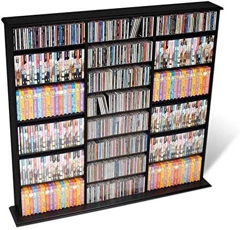 Шкаф за съхранение на мултимедия ПОЕТИЧНИЯ HILL 51 Triple Deluxe, Побира на CD, DVD, Голяма Стенни багажник за съхранение на мултимедия