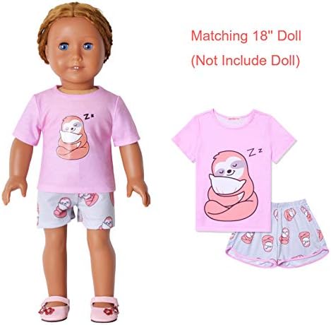Детска Пижама за момичета и Кукли CHILDRENSTAR / Годишен Пижамный Комплект с къс ръкав