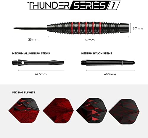 Кът за стреличките X1066 Thunder | Набор от Стреличките със Стоманени Връхчета от 24 части с Медни Стволове, Топчета и Алуминиеви