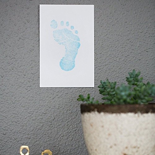 Мастило тампон, напоен Clean-Touch с отпечатък на ръка или отпечатък от крака на новороденото Pearhead, 2 употреба, синьо (опаковка
