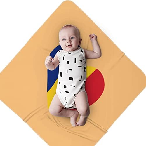 Любовта Знаме на Румъния Детско Одеало Приемащото Одеало за Бебета Новородено Промяна Калъф Обвивка