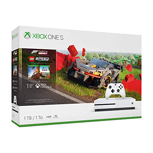 Microsoft Xbox One S 1 TB Forza Horizon 4 Комплект LEGO® Speed Champions, бял, 234-01121 (обновена)
