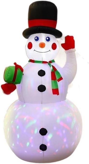 EESLL Надуваеми Коледна Украса Открит Коледен Надуваем Снежен човек с Осветление във формата на Пингвин за Декорация за Двора Парк