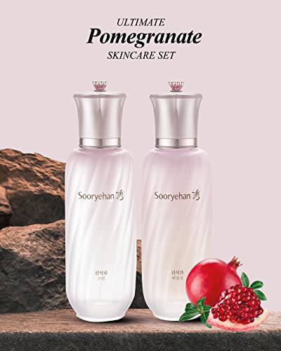 Комплект за грижа за кожата SOORYEHAN Ultimate Pomegranate от LG Beauty - Подобрява еластичността на кожата, намалява порите / бръчки