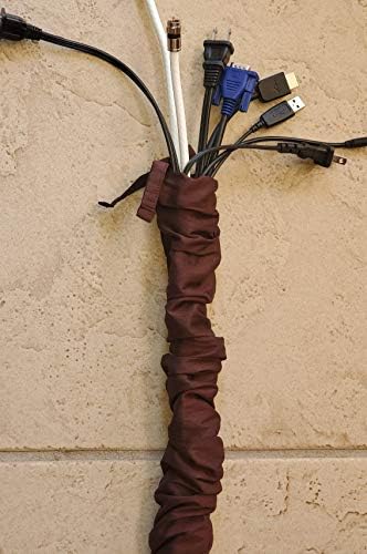 Калъф за кабел и веригата, 6,5 фута Плат от изкуствена коприна Dupioni, лента с катарама на куката - използва се за полилеи, осветление,