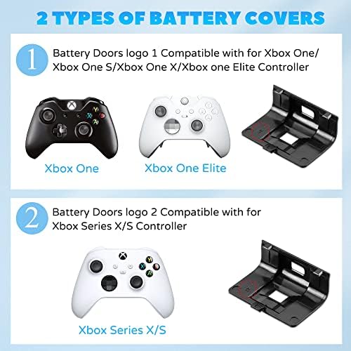 Акумулаторен блок контролер за Xbox One S / X / Elite, 2 Комплекта Презареждащи се батерии за контролера на Xbox X series/ S с кабел